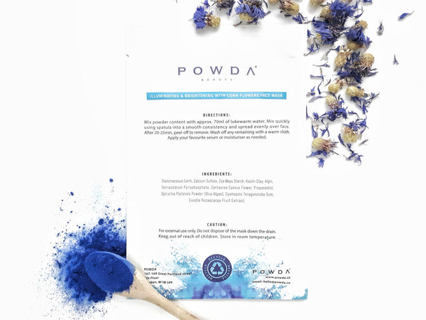 Illuminating & Brightening with Corn Flowers Face Mask